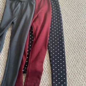 Three cozy leggings
